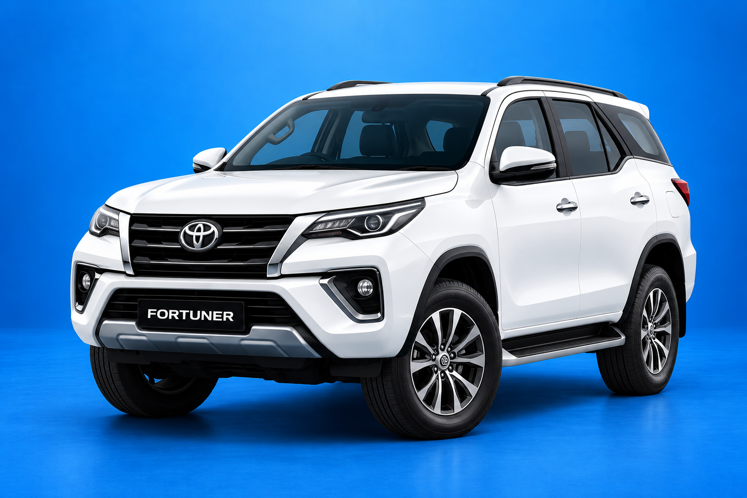 White Toyota Fortuner